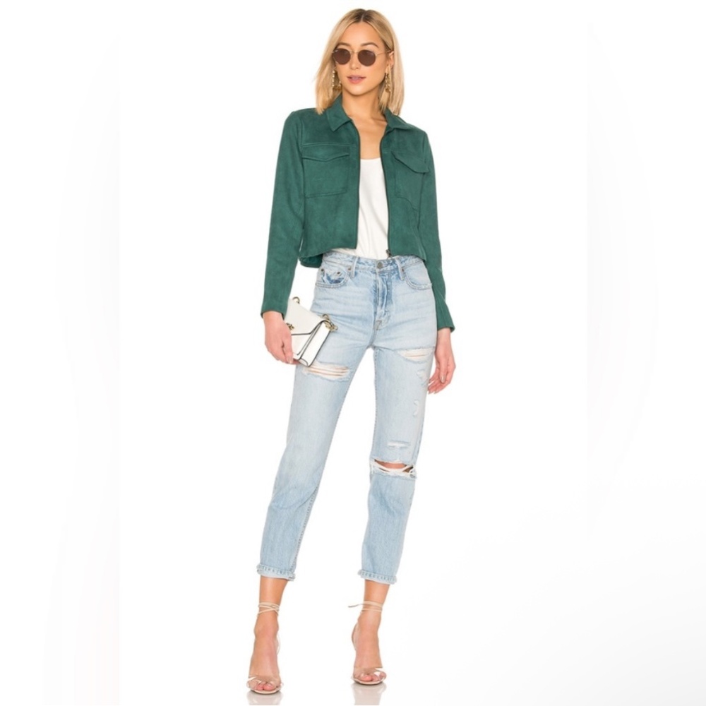 Lovers + friends Nanette faux suede crop jacket